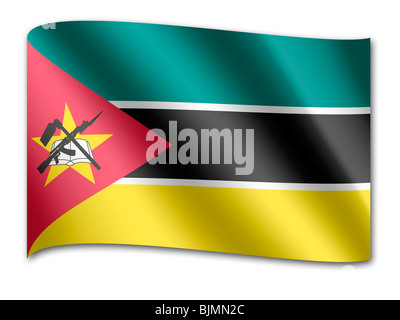 Flag of Mozambique Stock Photo