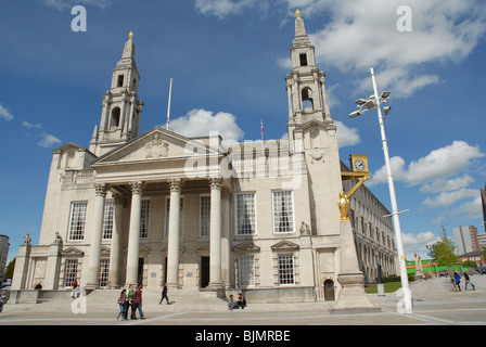 Leeds Civic Hall is a civic building housing Leeds City Council, located in Millennium Square, Leeds, West Yorkshire, England Stock Photo
