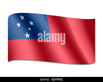 Flag of Samoa Stock Photo