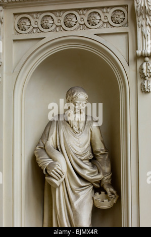 Statue of a priest outside the Franzosischer Dom or the French cathedral in Berlin Germany Europe Stock Photo