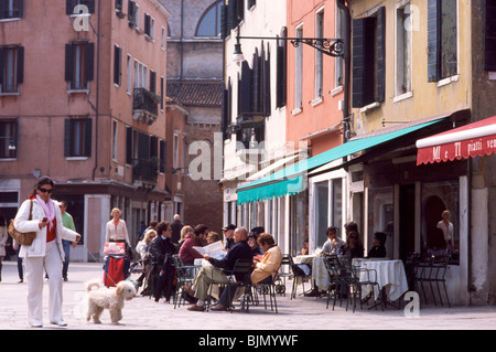 Venice, March 2008 -- The Campo San Polo is the second largest public square in Venice Stock Photo