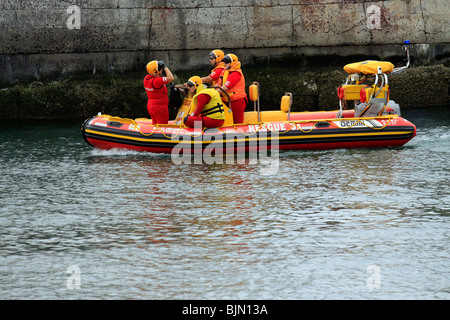 National Sea Rescue Institute crew in V&A Waterfront ,Cape Town, South Africa. Stock Photo