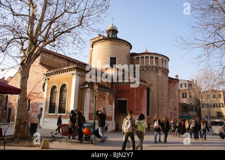 Venice-  San Giacomo dell'Orio church Stock Photo