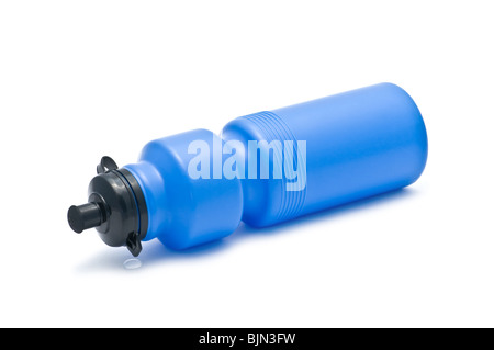 blue bike bottle isolated on white Stock Photo