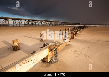 Steetley Magnasite Works Pipe Bridge at Hartlepool, Cleveland, England Stock Photo