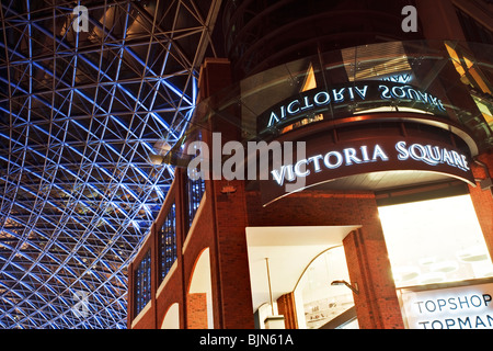 Entrance to the Victoria Square shopping centre in Belfast, Northern Ireland Stock Photo