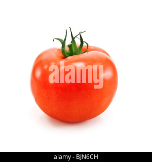 single tomato isolated on white Stock Photo