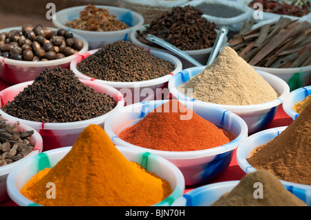 Spices for sale, Calangute, Goa, India Stock Photo