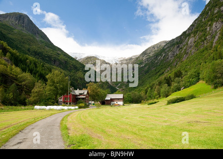 Folgefonna, the 3rd largest glacier in Norway. Stock Photo