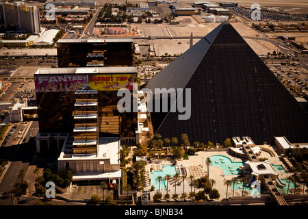 Aerial view of Luxor casino Las Vegas, Nevada Stock Photo