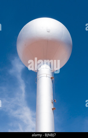 Steel water tower against a blue sky, Arizona. Stock Photo