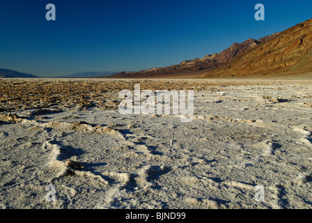 Scenic view of salt pools in Badwater in Death Valley, California state Stock Photo