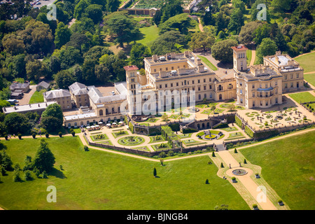 Aerial, Osborne House, East Cowes, Isle of Wight, England Stock Photo