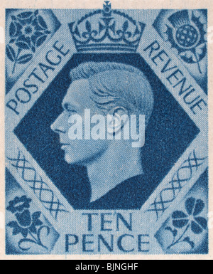 Ten pence stamp Stock Photo