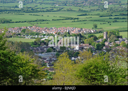 View of Cheddar village, Somerset, UK Stock Photo