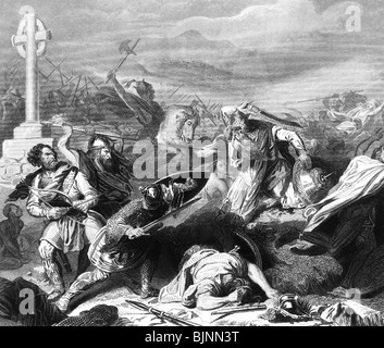 Middle Ages, events, Battle of Tours, 732, Stock Photo