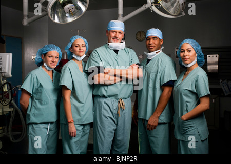 Medical personnel in operating room Stock Photo