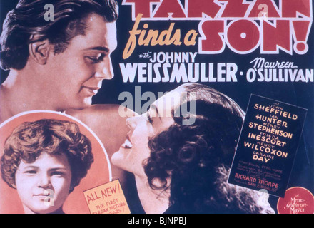 TARZAN FINDS A SON! (1939) JOHNNY WEISSMULLER, MAUREEN O'SULLIVAN, JOHNNY SHEFFIELD RICHARD THORPE (DIR) 001 Stock Photo