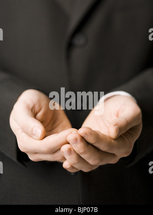 Man holding globe Stock Photo