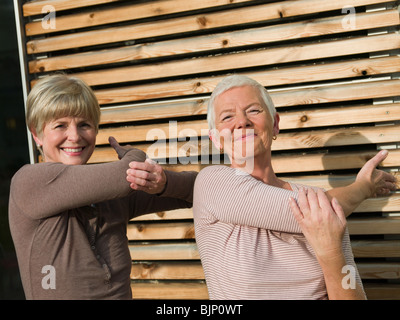 Senior women doing tai chi Stock Photo