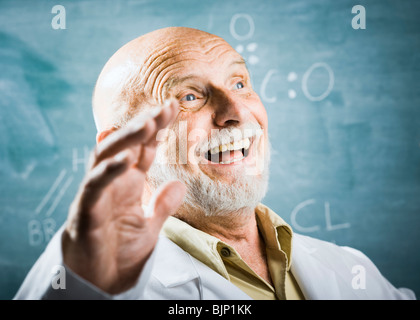 Male science teacher talking Stock Photo