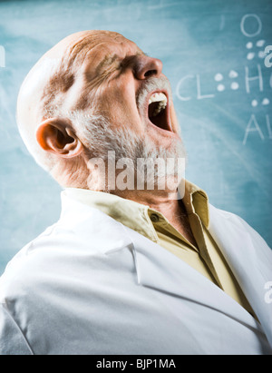 Male science teacher talking Stock Photo