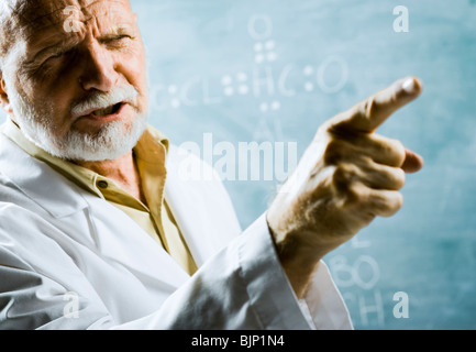 Male science teacher talking Stock Photo