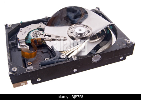 damaged hard-disk Stock Photo