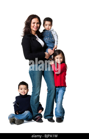 Mother with her children Stock Photo