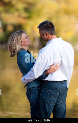 Man and woman smiling Stock Photo