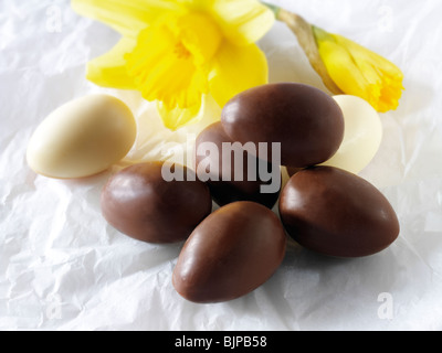 Choco;ate eggs. Food photos. Stock Photo