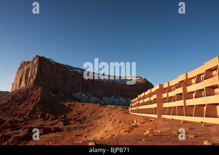 The 'View Hotel' on the Navajo Reservation at Monument Valley, Arizona. Stock Photo