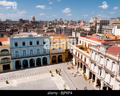 Colonial Architecture in Havana Plaza (Habana) Old Town Plaza, Cuba Stock Photo