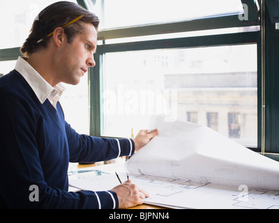 Businessman working Stock Photo