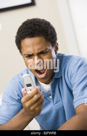 Man with cell phone Stock Photo