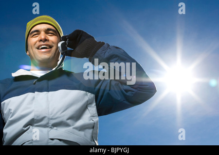 Man on a cell phone Stock Photo
