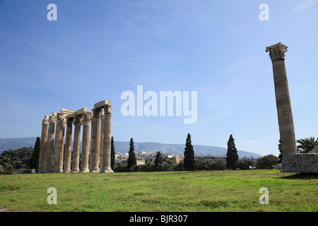Temple of Olympic Zeus in Athens, Greece Stock Photo