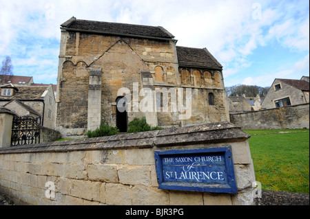 The Saxon Church of St Laurence in Bradford on Avon Stock Photo