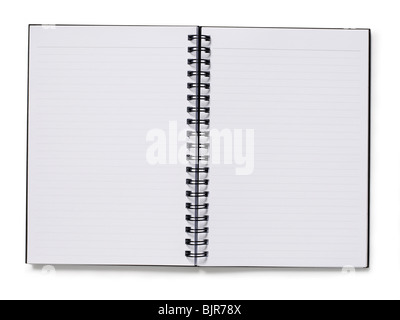 Black Hard Cover Book pages diary ledger Stock Photo