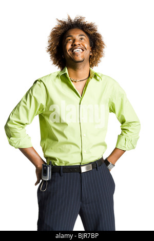 Man posing and smiling Stock Photo