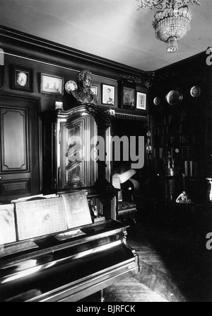 Interior of the Museum of the author and Historian Alexander Onegin in Paris, 1920s.  Artist: Anon Stock Photo