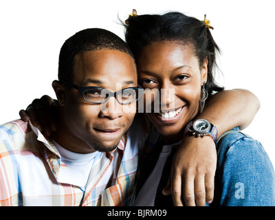 Man leaning on woman Stock Photo