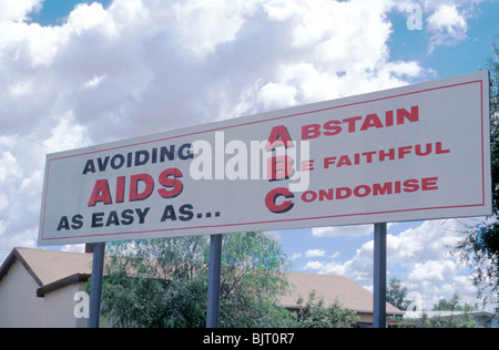 HIV / AIDS awareness billboard in Port Loko, Sierra Leone, West Africa ...