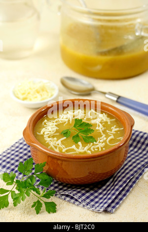 Vegetables soup. Step by step: PA485T-PA4869-PA486T-PA4878 Stock Photo
