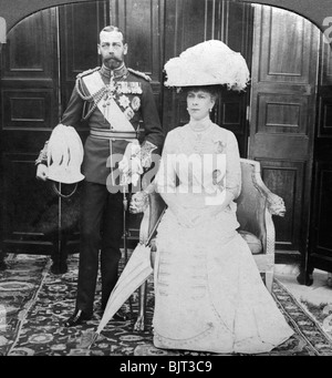 King George V (1865-1935) and Queen Mary (1867-1953), early 20th century.Artist: HD Girdwood Stock Photo