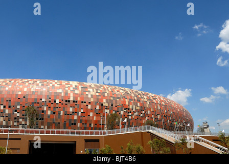 The calabash shell of the outer wall of Soccer City FNB stadium Stock ...