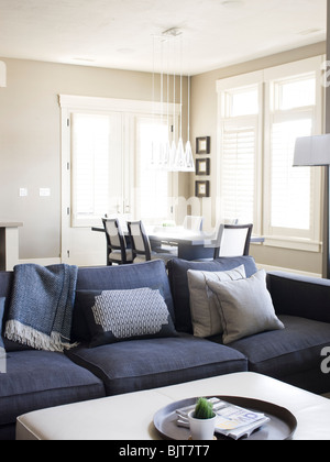 USA, Utah, Provo, Sofa in luxury home Stock Photo