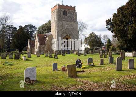 St Mary church, Dallinghoo, Suffolk, England UK - uniquely in the county its tower is to the east. Stock Photo