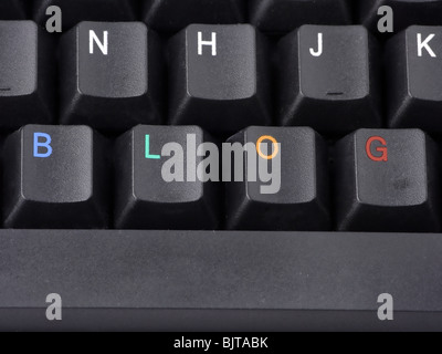 Black keyboard keys spelling BLOG word Stock Photo
