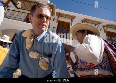 Andrzej Pietowski, traveller in Canco, Colca Canyon Valley, the deepest canyon on Earth. Peru, South America Stock Photo